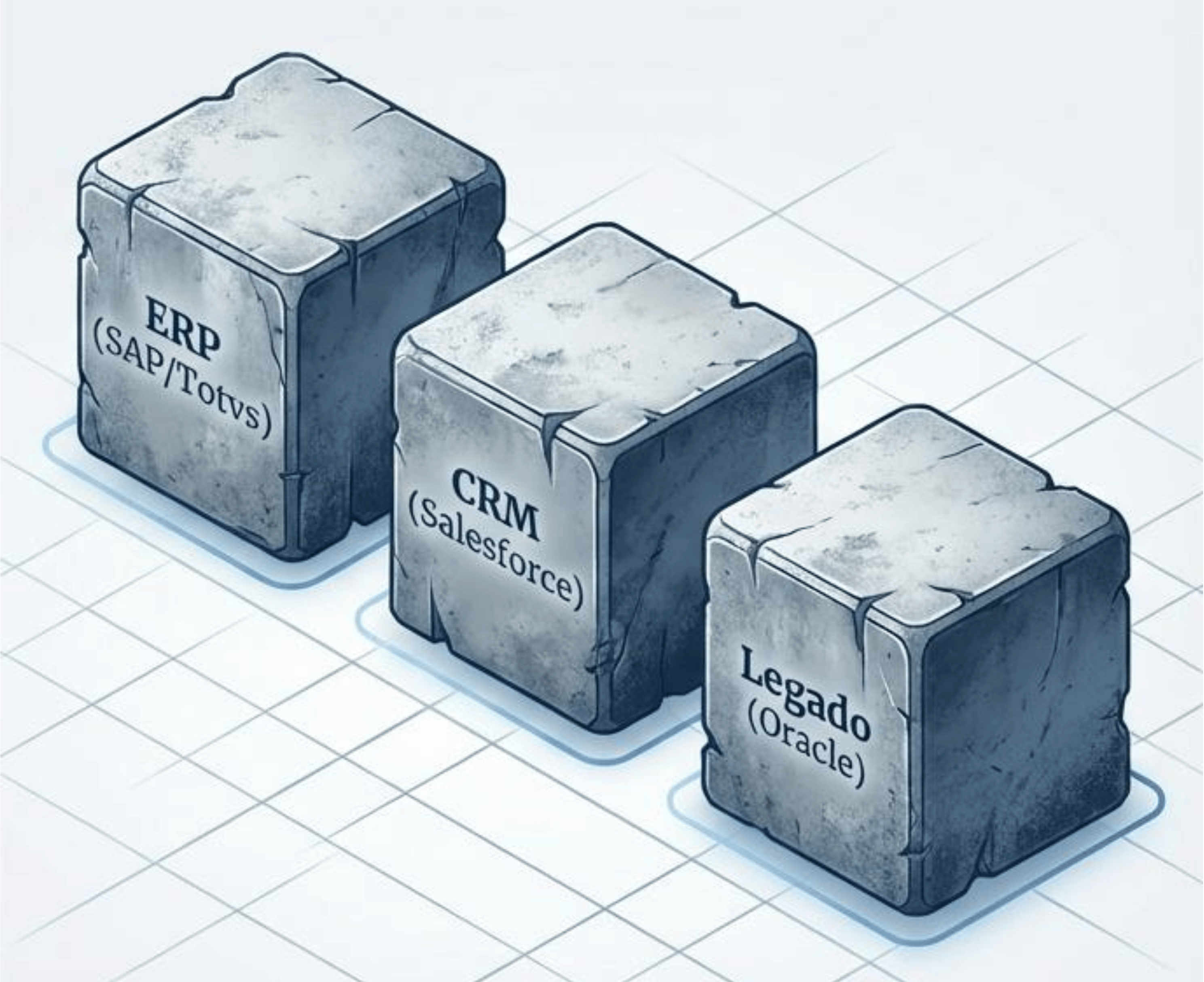 Sistemas Ilhados (ERPs, CRM, Legado)